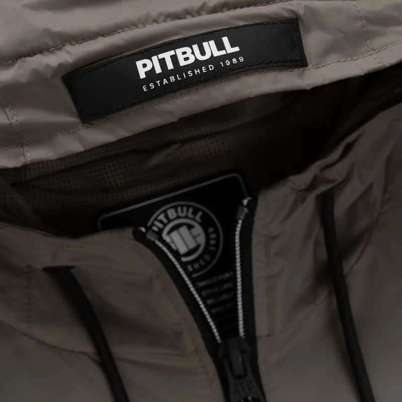 Мъжко яке Pitbull Athletic Logo Nylon Hooded taupe 9