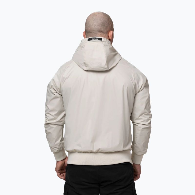 Мъжко яке Pitbull Athletic Logo Nylon Hooded light sand 3