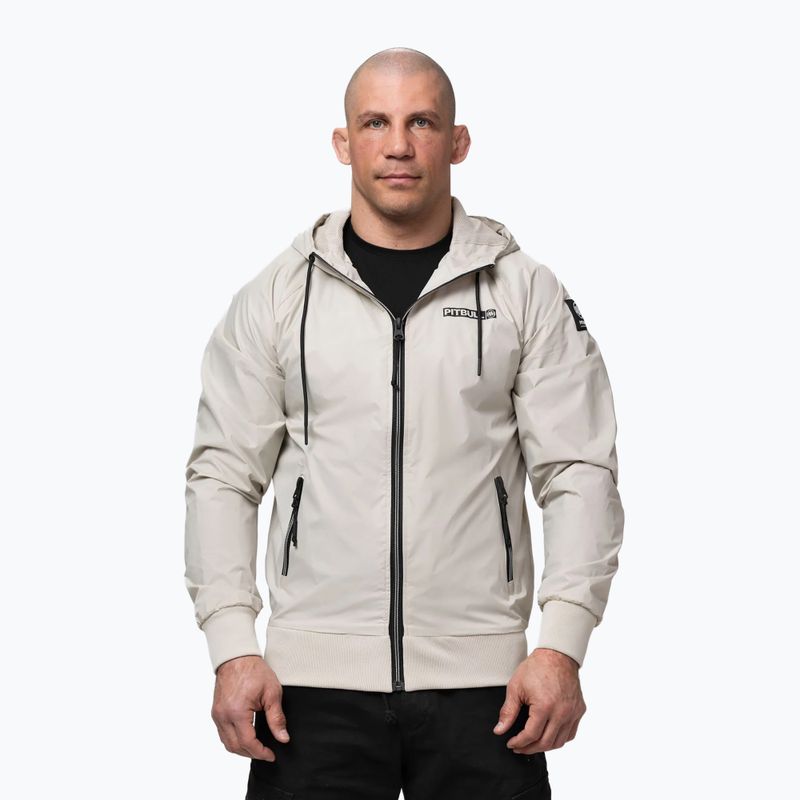 Мъжко яке Pitbull Athletic Logo Nylon Hooded light sand 4
