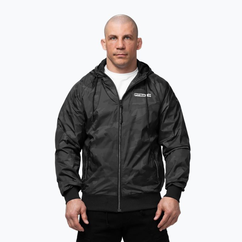 Мъжко яке Pitbull Athletic Logo Nylon Hooded black 4