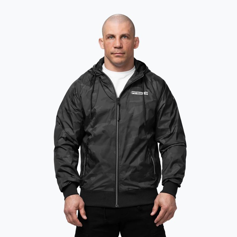 Мъжко яке Pitbull Athletic Logo Nylon Hooded black 5