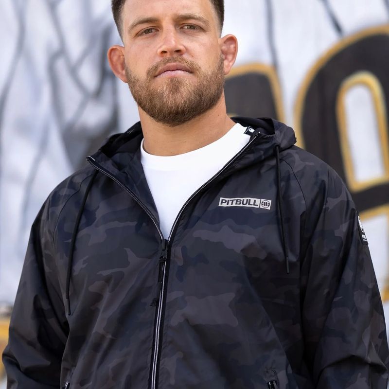 Мъжко яке Pitbull Athletic Logo Nylon Hooded black 15