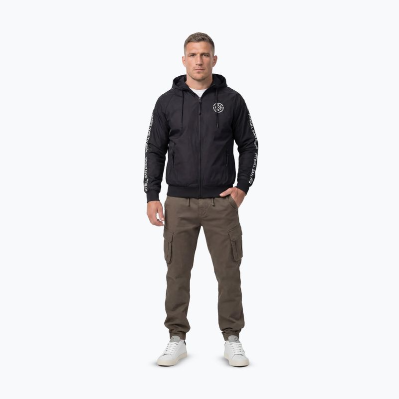 Мъжко яке Pitbull Athletic Tape Nylon Hooded black 2