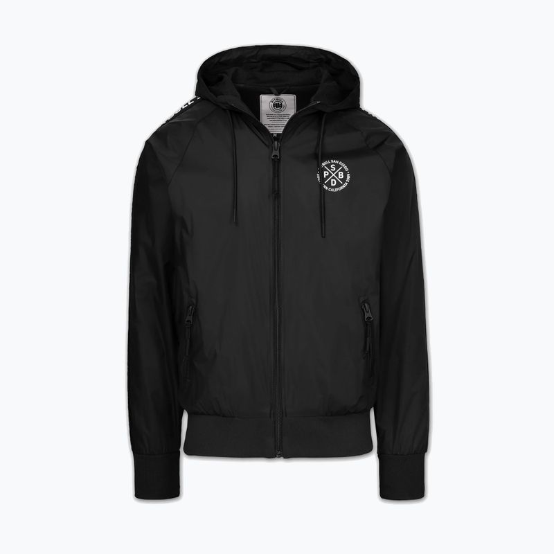 Мъжко яке Pitbull Athletic Tape Nylon Hooded black 3