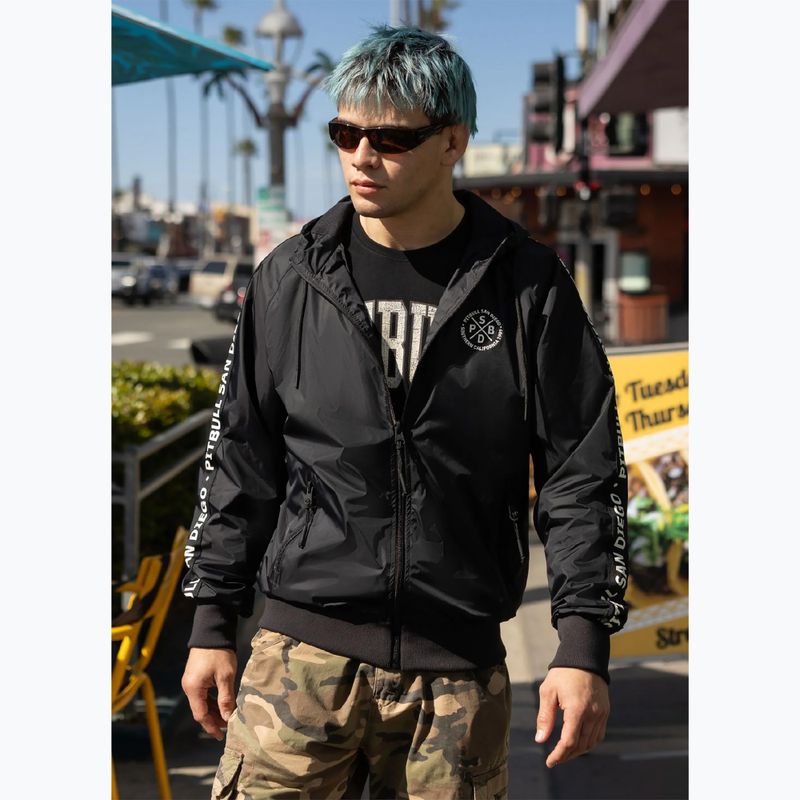 Мъжко яке Pitbull Athletic Tape Nylon Hooded black 9