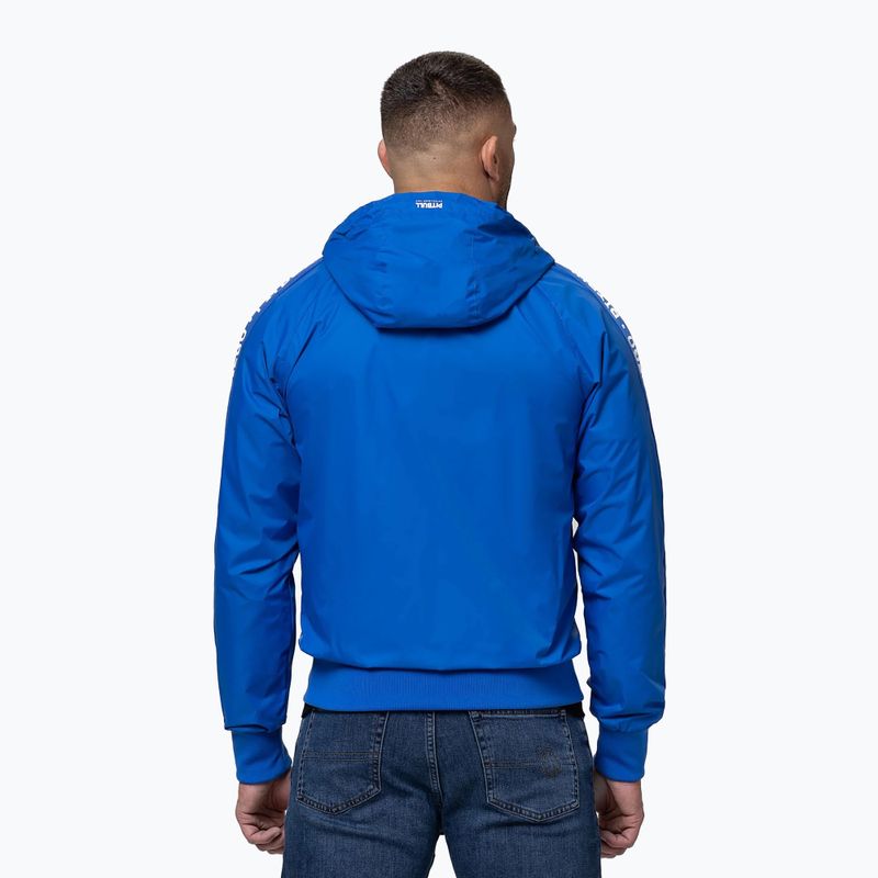 Мъжко яке Pitbull Athletic Tape Nylon Hooded electric blue 3