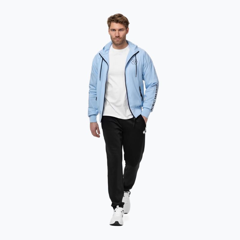 Мъжко яке Pitbull Athletic Tape Nylon Hooded light blue 2