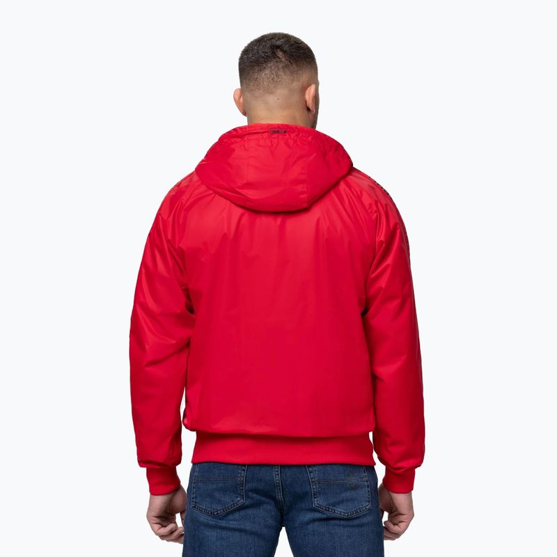 Мъжко яке Pitbull Athletic Tape Nylon Hooded red 3