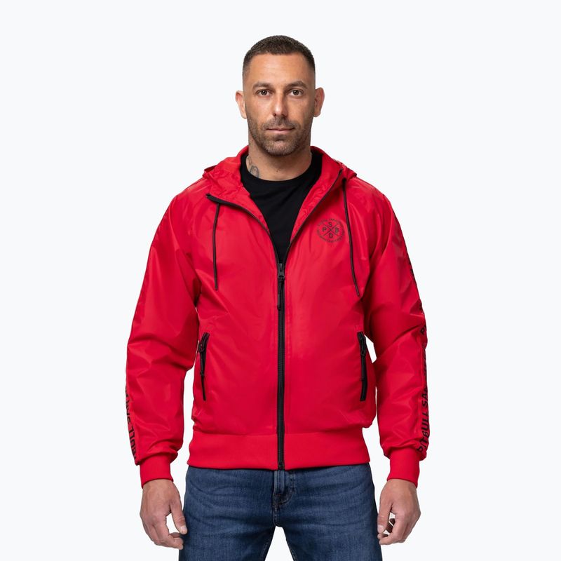 Мъжко яке Pitbull Athletic Tape Nylon Hooded red 5