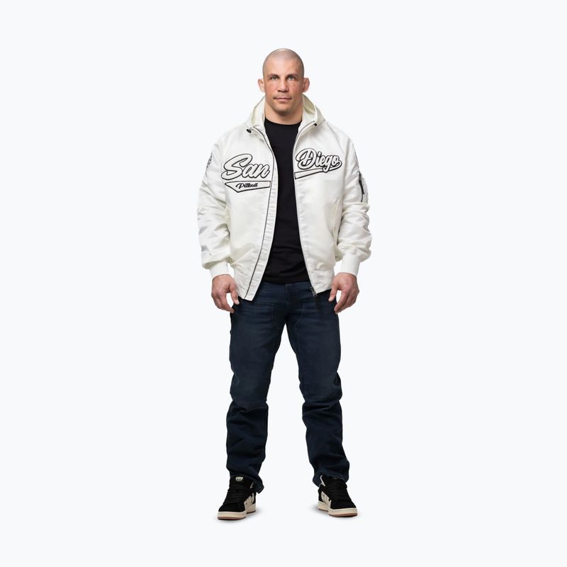 Мъжко яке Pitbull Aero Flight Hooded off white 2