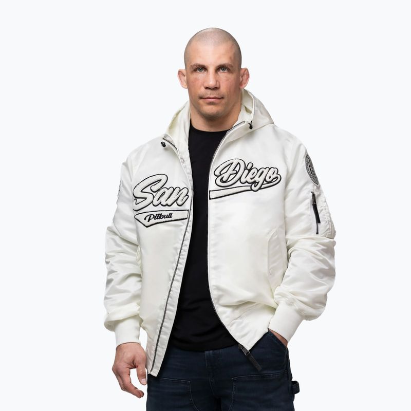 Мъжко яке Pitbull Aero Flight Hooded off white 4