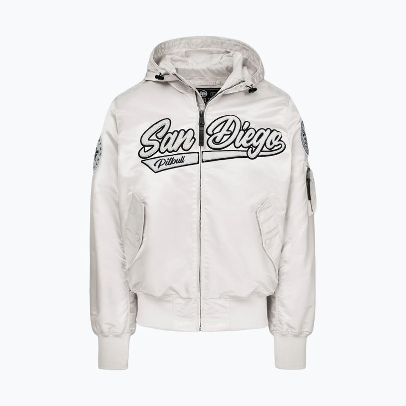 Мъжко яке Pitbull Aero Flight Hooded off white 5