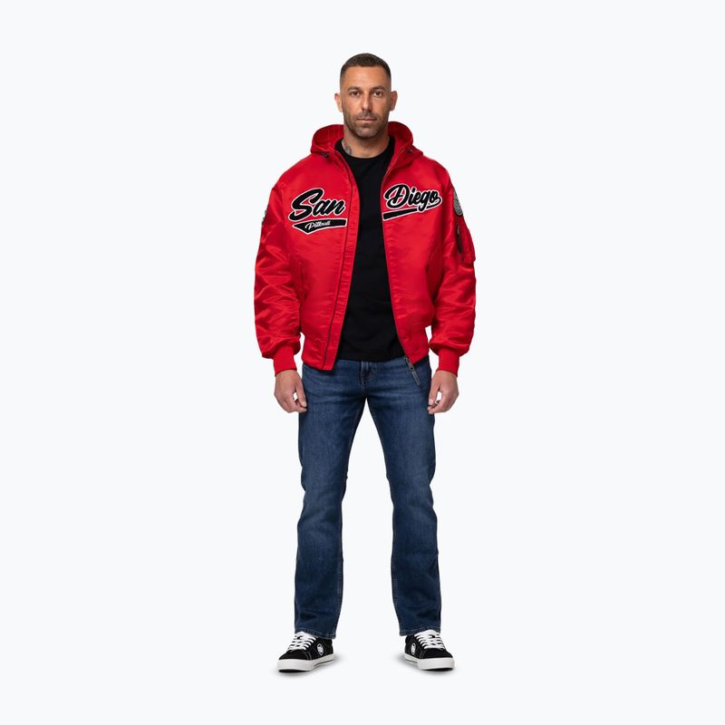 Мъжко яке Pitbull Aero Flight Hooded fluo/red 2