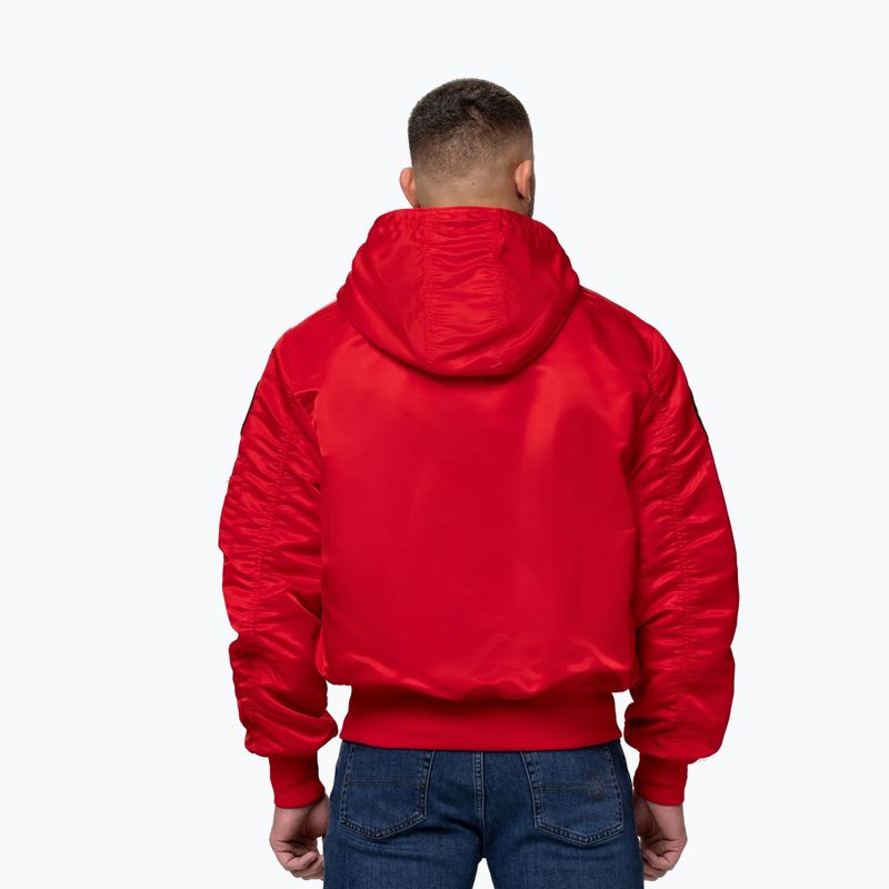 Мъжко яке Pitbull Aero Flight Hooded fluo/red 3