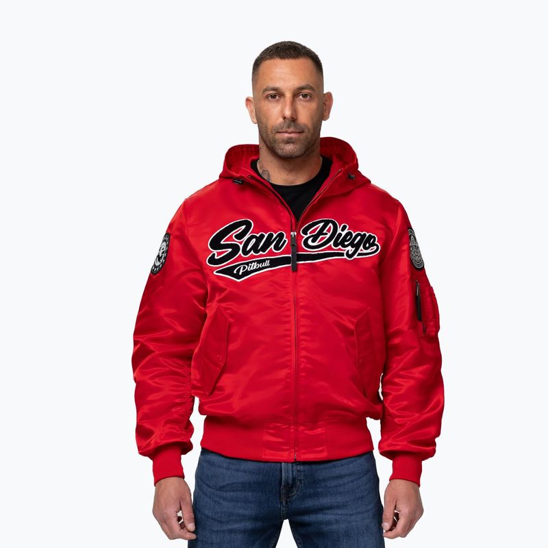 Мъжко яке Pitbull Aero Flight Hooded fluo/red 4