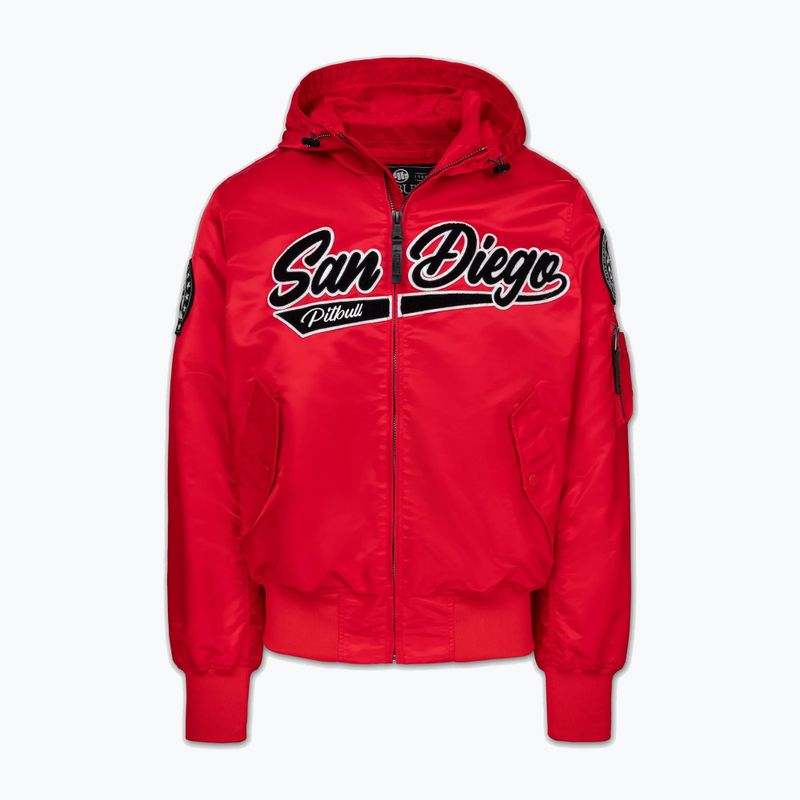 Мъжко яке Pitbull Aero Flight Hooded fluo/red 5