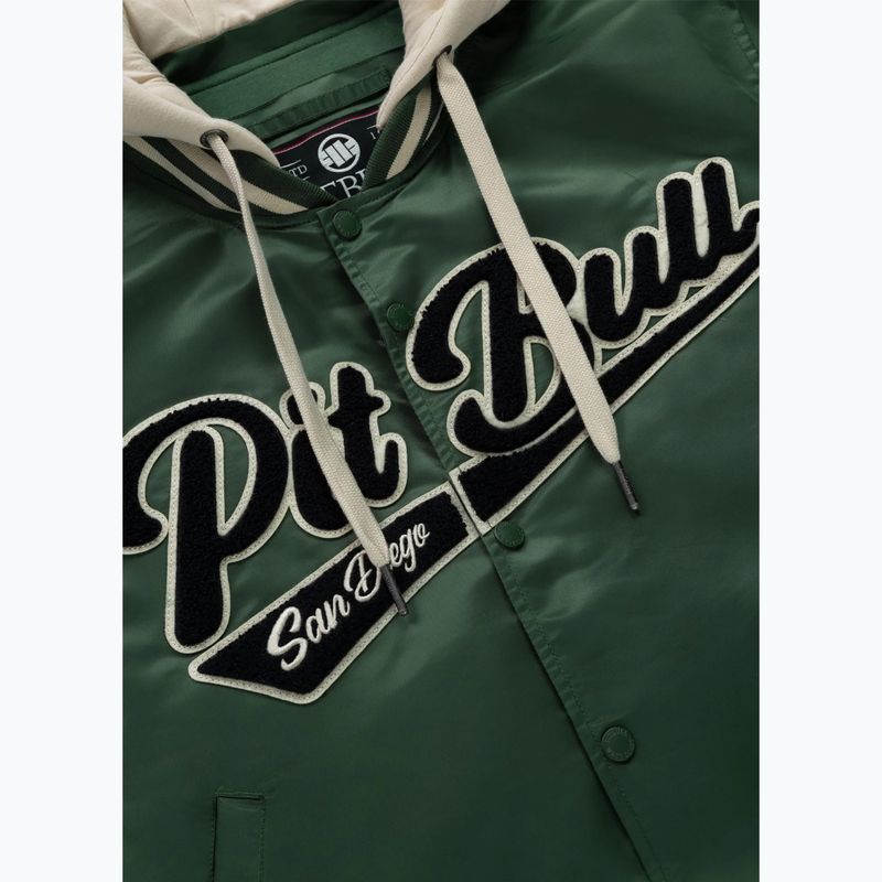 Мъжко яке Pitbull Mason San Diego Baseball Hooded bottle green/beige 6