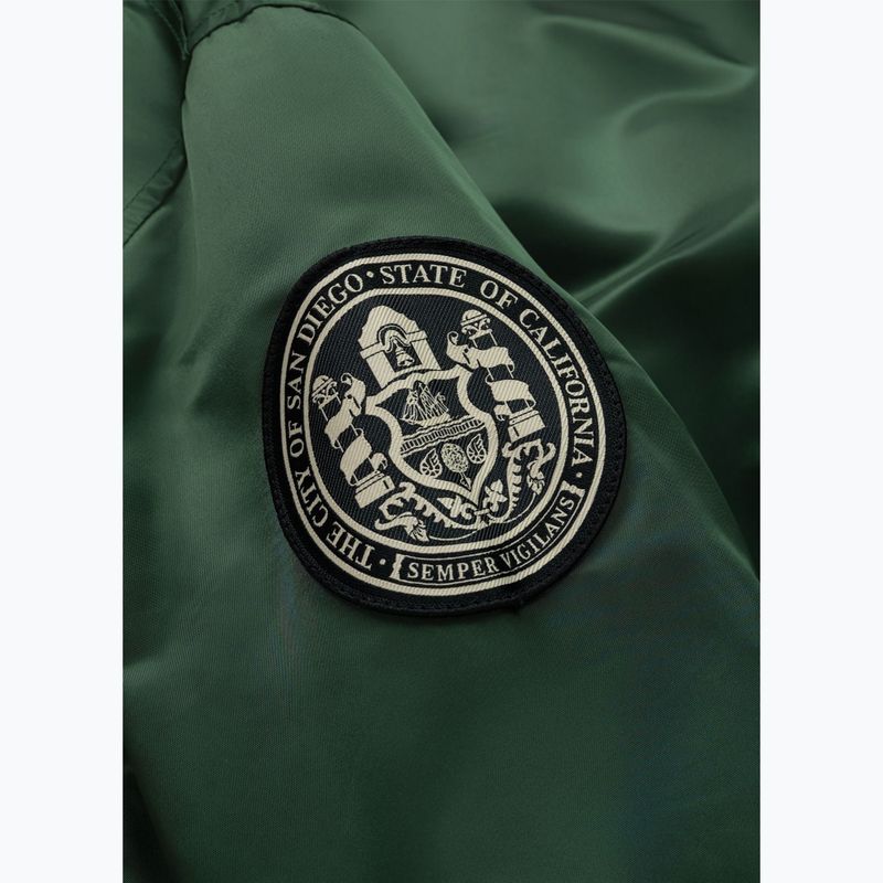 Мъжко яке Pitbull Mason San Diego Baseball Hooded bottle green/beige 7