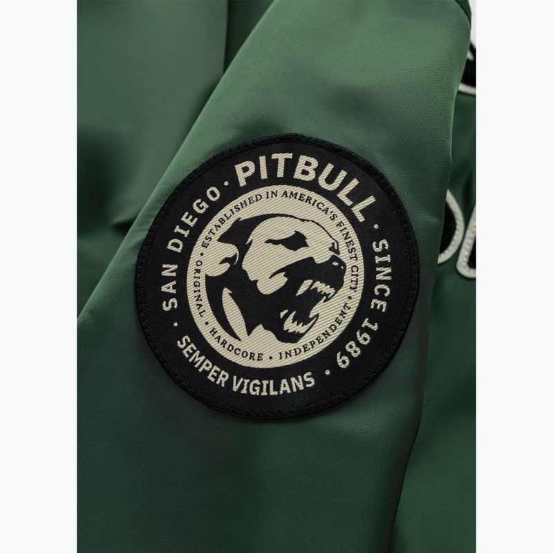 Мъжко яке Pitbull Mason San Diego Baseball Hooded bottle green/beige 9