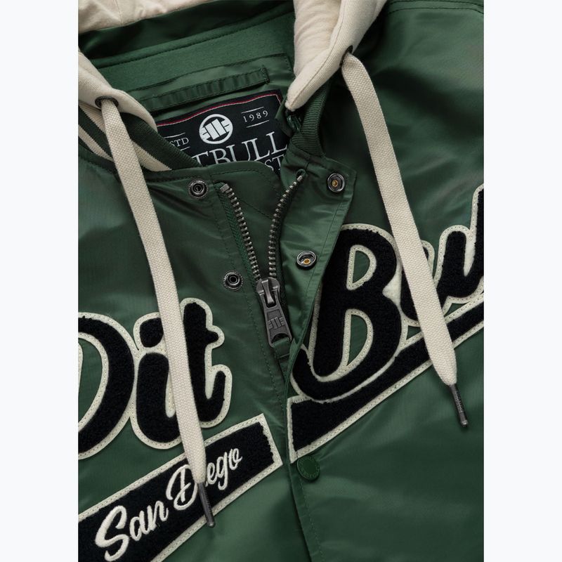Мъжко яке Pitbull Mason San Diego Baseball Hooded bottle green/beige 11