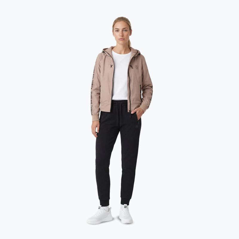 Дамско яке Pitbull Aaricia Stripes Nylon Hooded dark sand 2