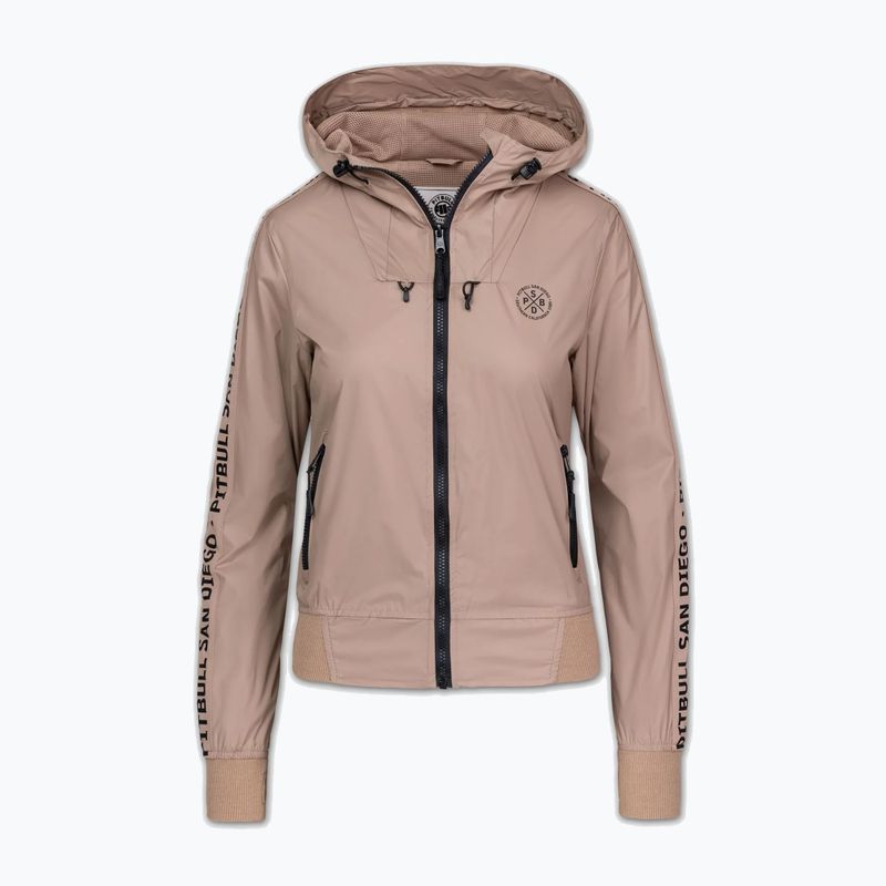 Дамско яке Pitbull Aaricia Stripes Nylon Hooded dark sand 3