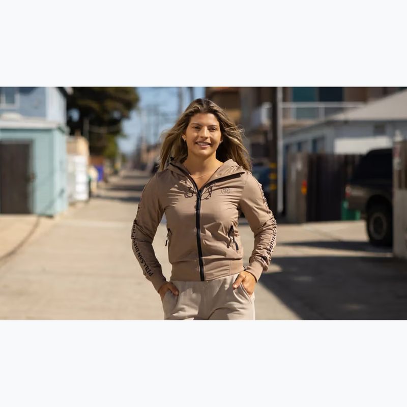 Дамско яке Pitbull Aaricia Stripes Nylon Hooded dark sand 12