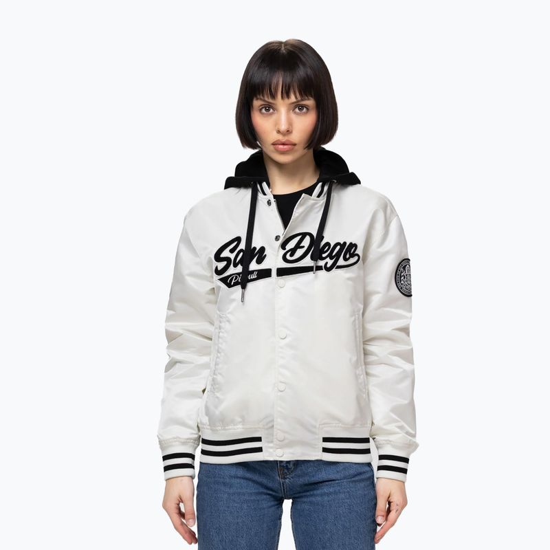 Дамско яке Pitbull Angela San Diego Hooded Varsity off white