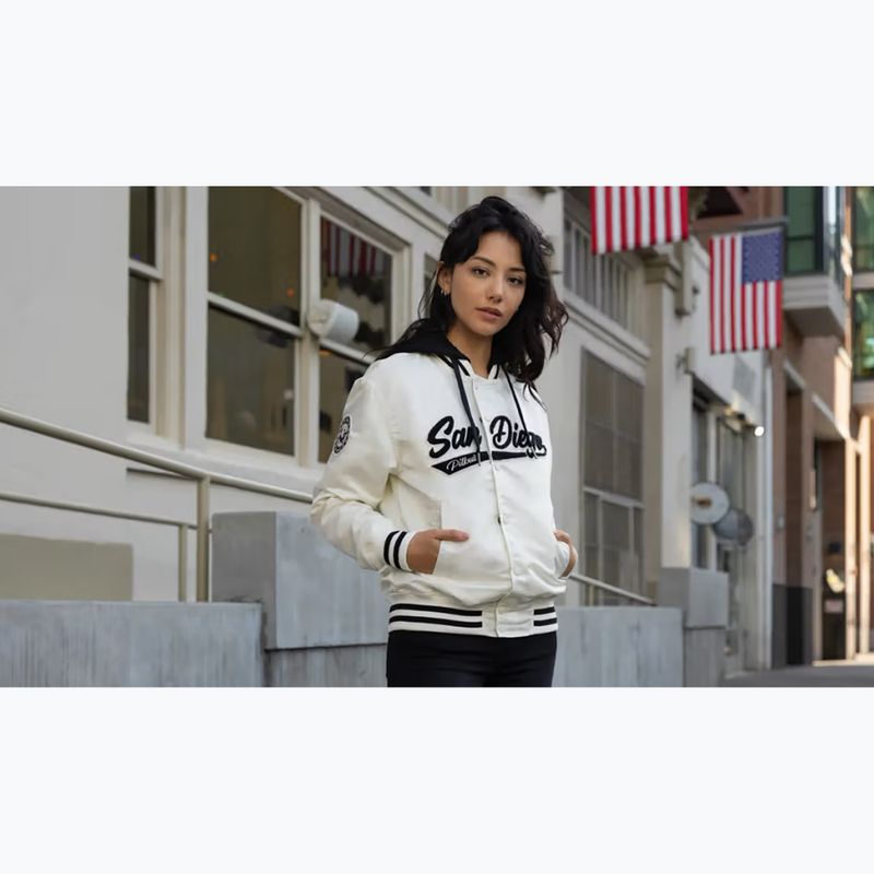 Дамско яке Pitbull Angela San Diego Hooded Varsity off white 14