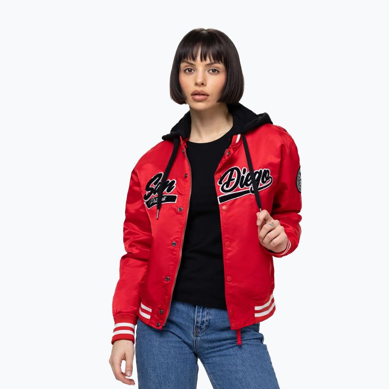 Дамско яке Pitbull Angela San Diego Hooded Varsity fluo/red 4