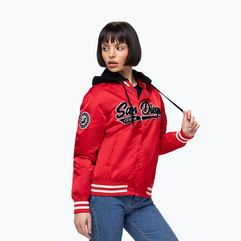 Дамско яке Pitbull Angela San Diego Hooded Varsity fluo/red 5