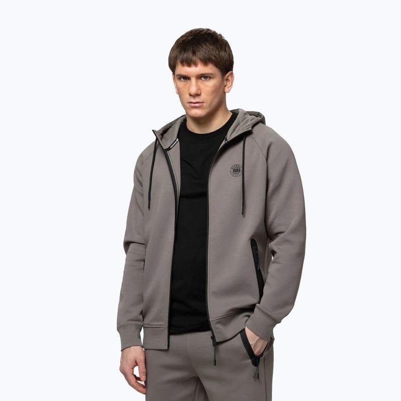 Мъжки суитшърт Pitbull Dogwood Hooded Zip Sweatshirt taupe 4
