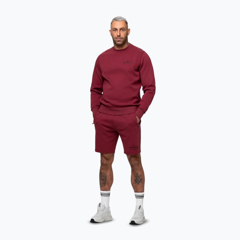 Мъжки суитшърт Pitbull Sampson Crewneck Sweatshirt burgundy 4