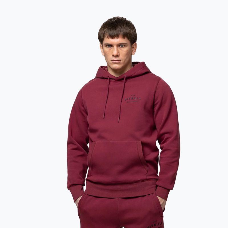 Мъжки суитшърт Pitbull Sampson Hooded Sweatshirt burgundy 4