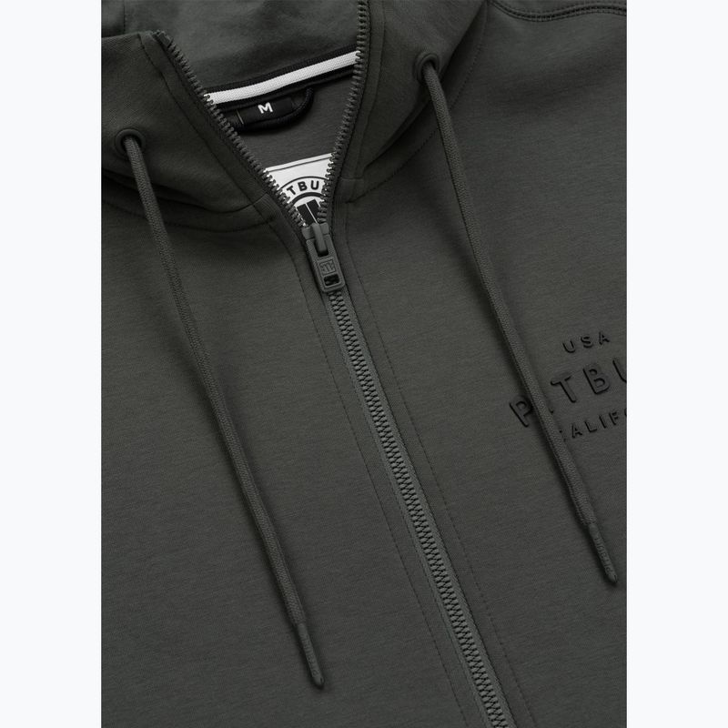 Мъжки суитшърт Pitbull Sampson Hooded Zip Sweatshirt grey/green 8