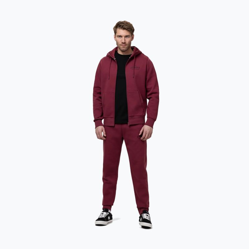 Мъжки суитшърт Pitbull Sampson Hooded Zip Sweatshirt burgundy 2