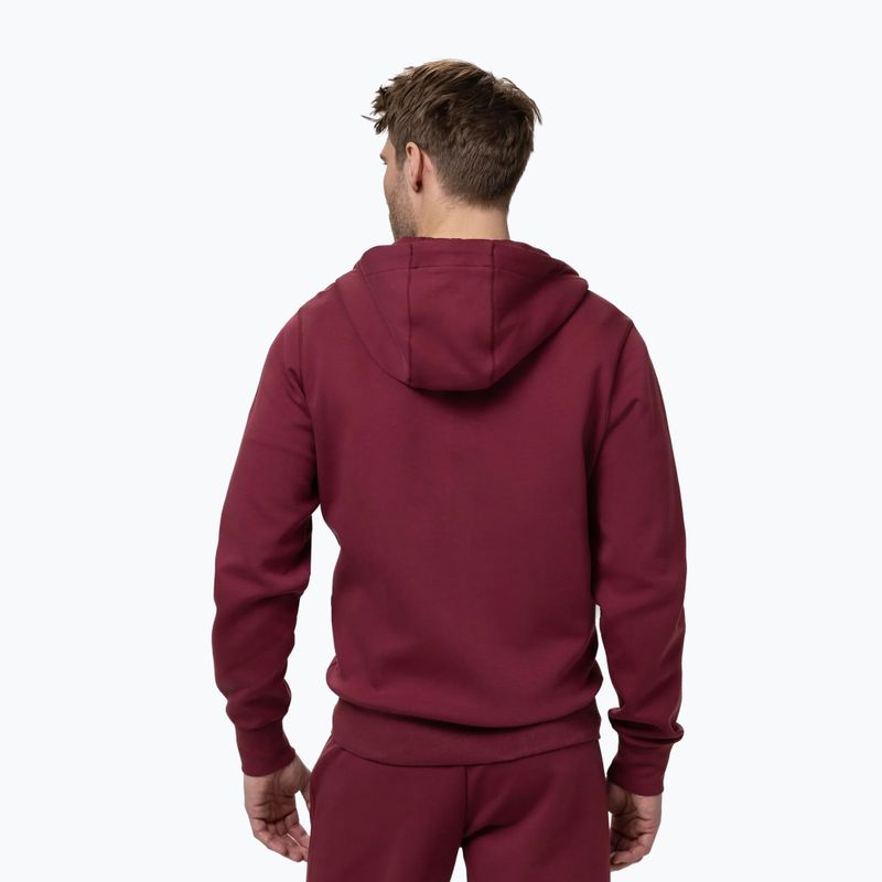 Мъжки суитшърт Pitbull Sampson Hooded Zip Sweatshirt burgundy 3