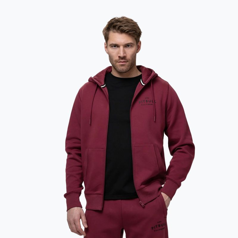 Мъжки суитшърт Pitbull Sampson Hooded Zip Sweatshirt burgundy 4