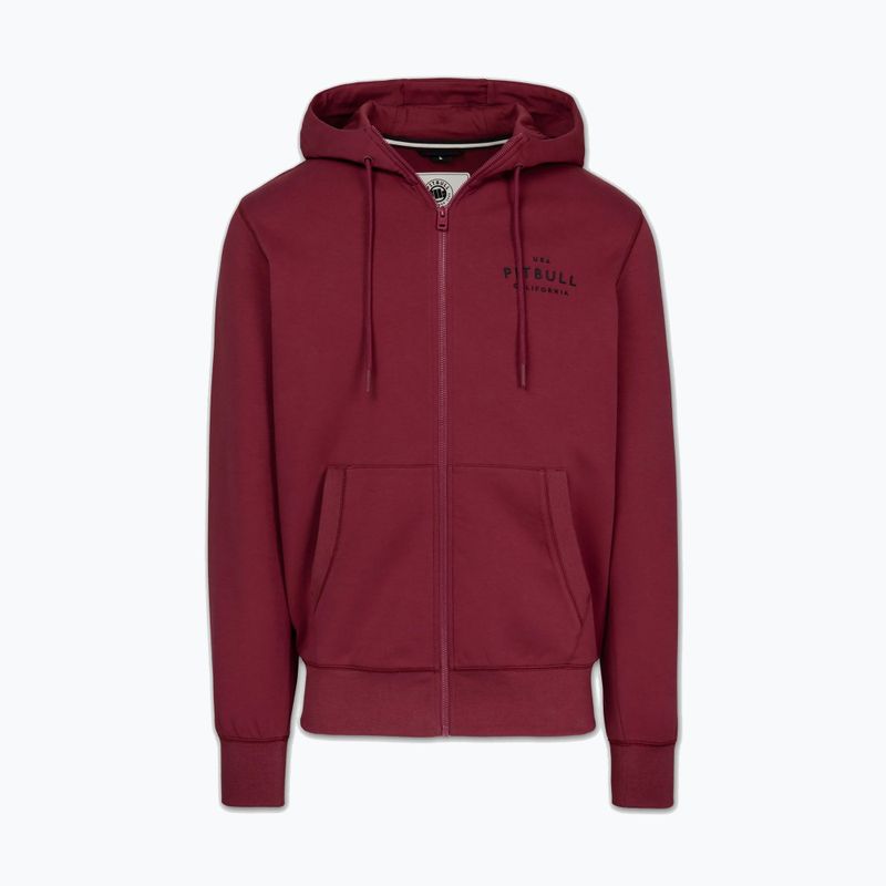 Мъжки суитшърт Pitbull Sampson Hooded Zip Sweatshirt burgundy 5