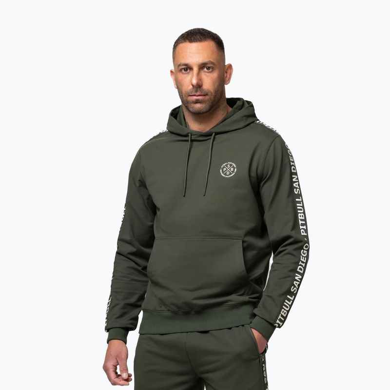 Мъжки суитшърт Pitbull Tape Parker Hooded old green 4