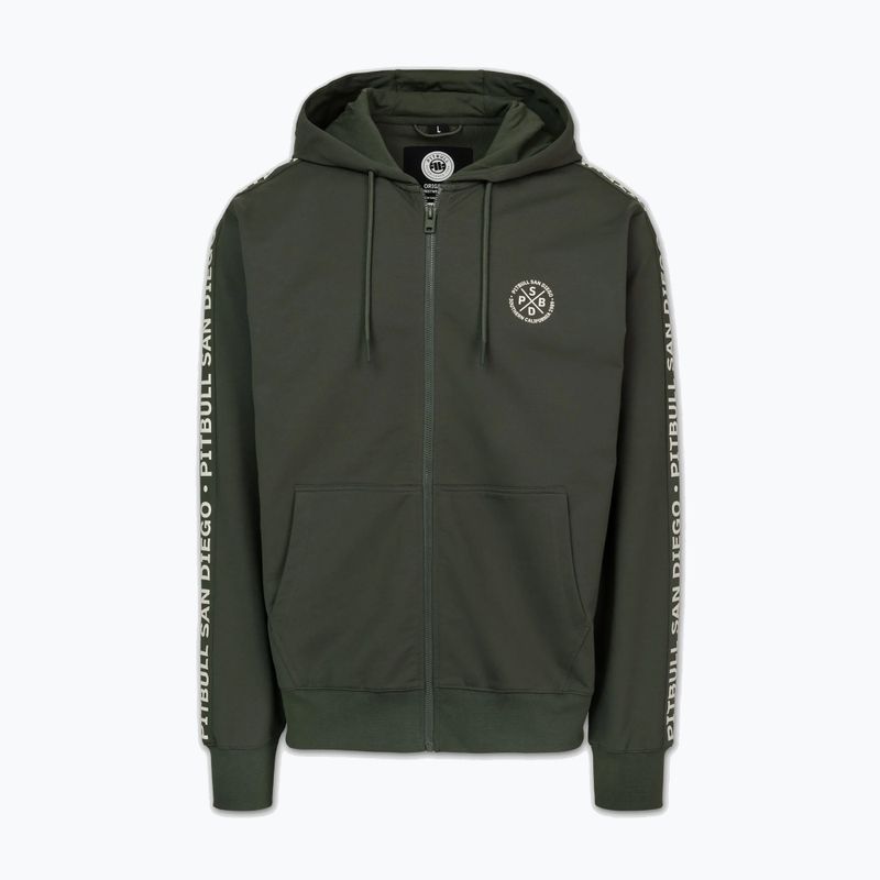 Мъжки суитшърт Pitbull Tape Parker Hooded Zip old green 6