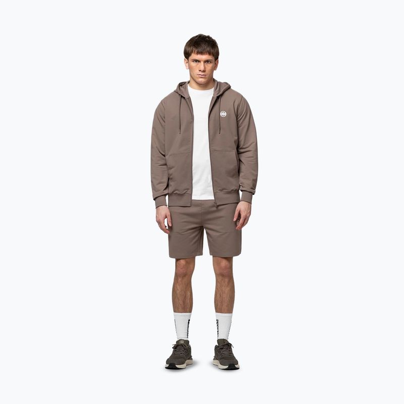 Мъжки суитшърт Pitbull Nugget Small Logo Hooded Zip brown savana 2