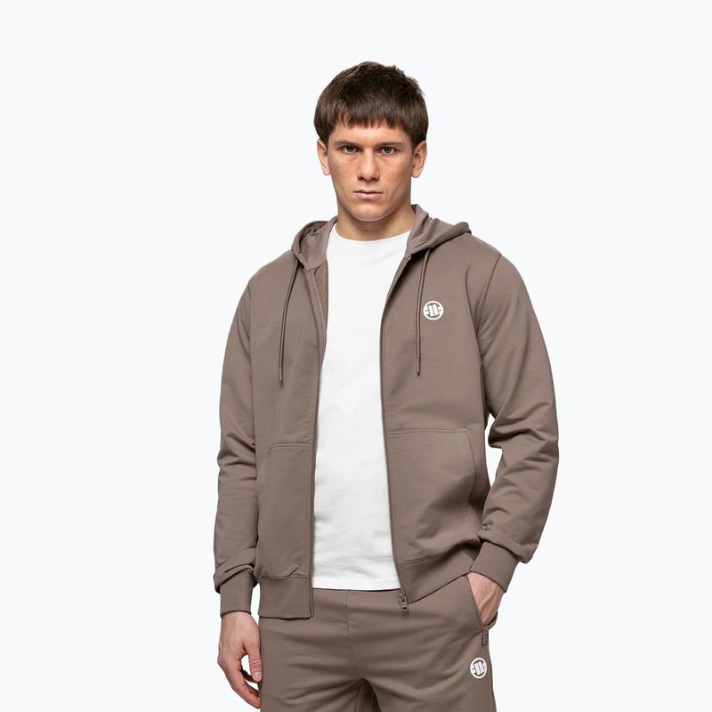 Мъжки суитшърт Pitbull Nugget Small Logo Hooded Zip brown savana 4