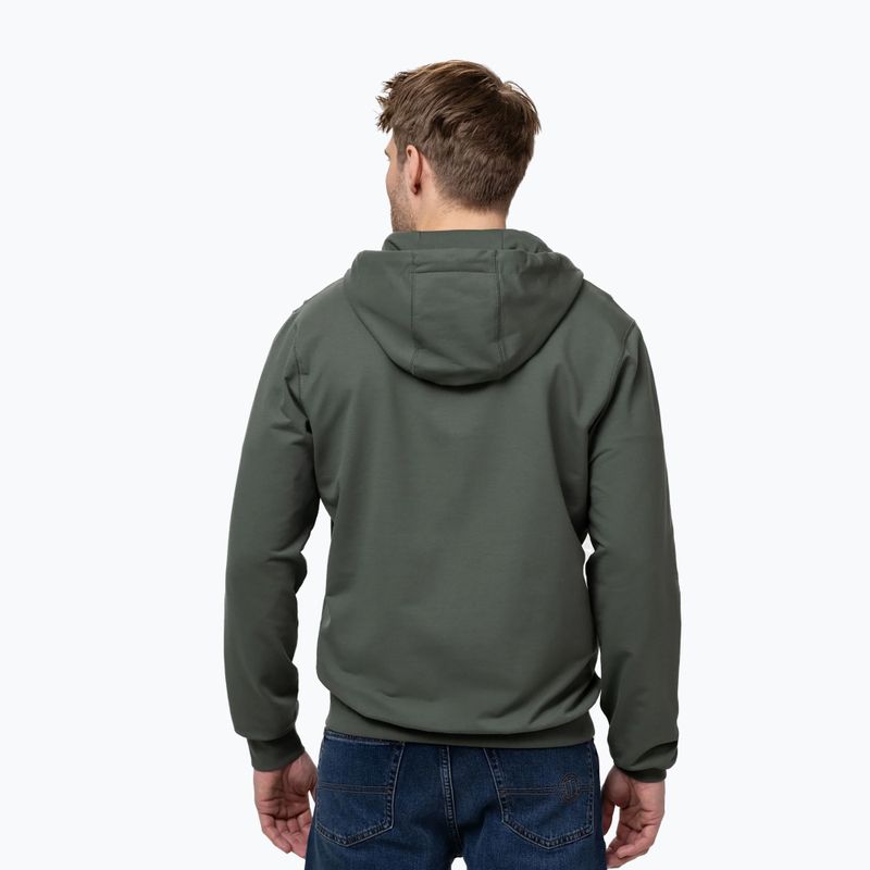 Мъжки суитшърт Pitbull Nugget Small Logo Hooded Zip sage green 3