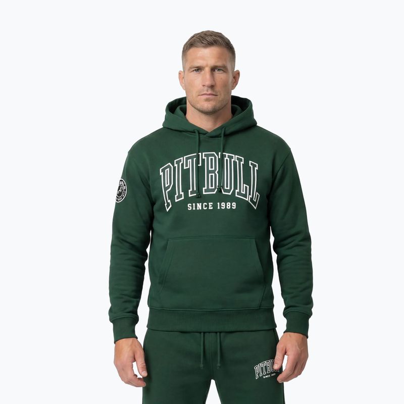 Мъжки суитшърт Pitbull Badger Hooded hunter green