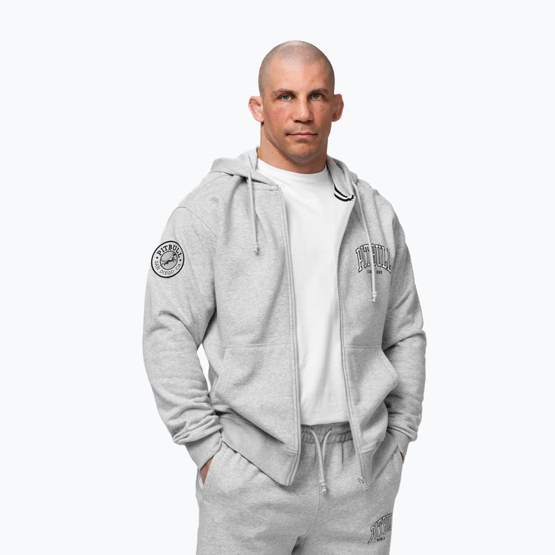 Мъжки суитшърт Pitbull Badger Hooded Zip grey/melange 4