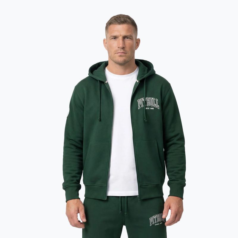 Мъжки суитшърт Pitbull Badger Hooded Zip hunter/green 3