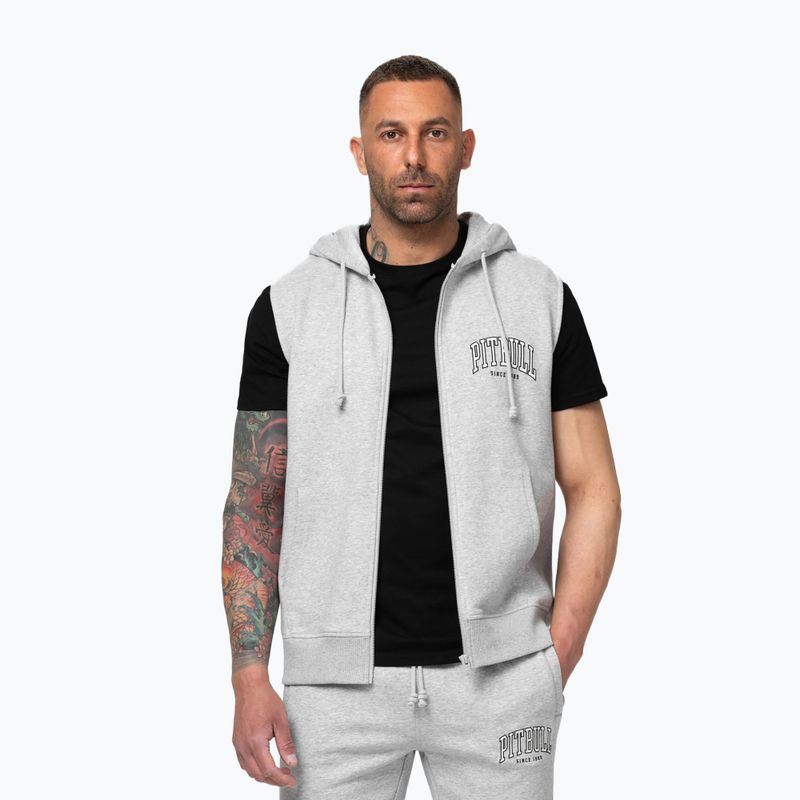 Мъжки суитшърт Pitbull Badger Hooded Vest Zip grey/melange 4