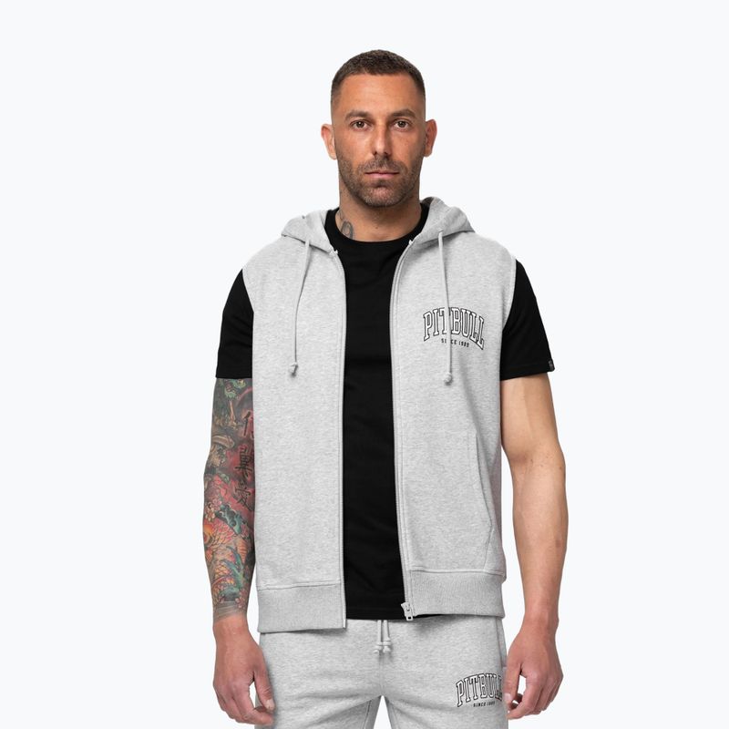 Мъжки суитшърт Pitbull Badger Hooded Vest Zip grey/melange 5