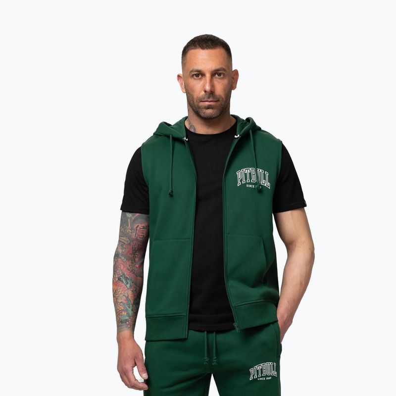 Мъжки суитшърт Pitbull Badger Hooded Vest Zip hunter green 4